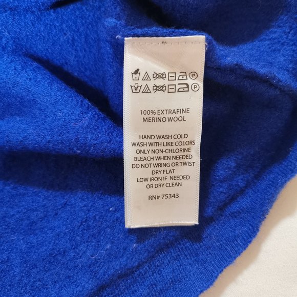 Cynthia Rowley 100% extrafine merino wool crewneck sweater (L) - Picture 2 of 4